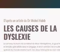 Les causes de la dyslexie